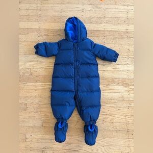 Baby gap down bunting suit with attached booties 6 months to 12 months